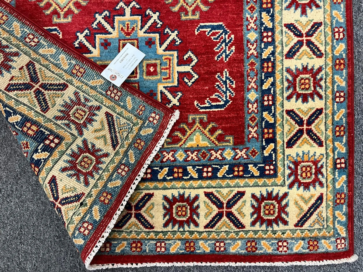 Kazak Red 3X5 Handmade Wool Rug # 12565