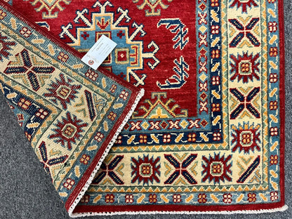 Kazak Red 3X5 Handmade Wool Rug # 12565