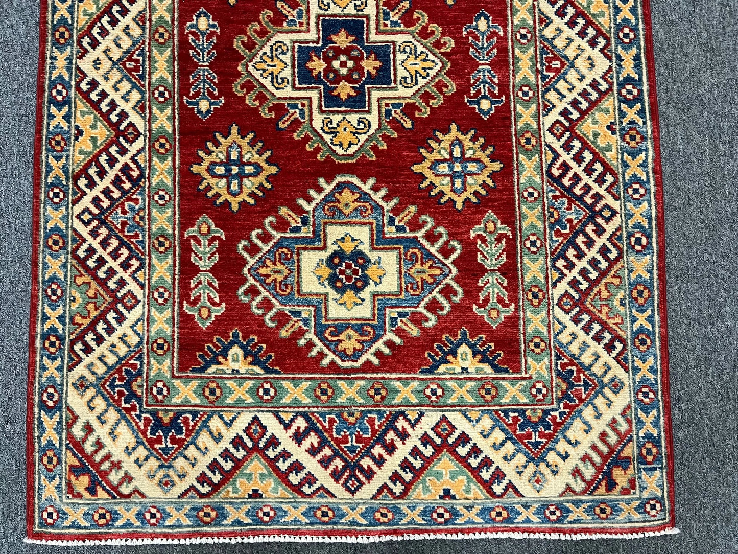 Kazak Red 3X5 Handmade Wool Rug # 12567