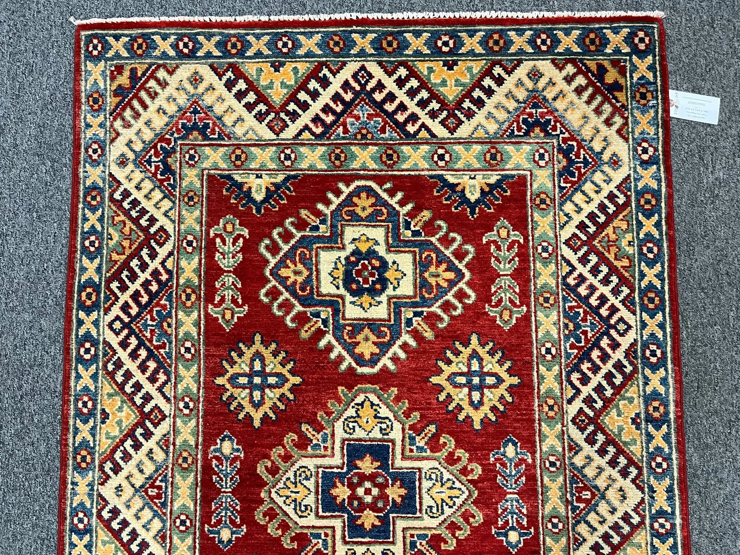 Kazak Red 3X5 Handmade Wool Rug # 12567