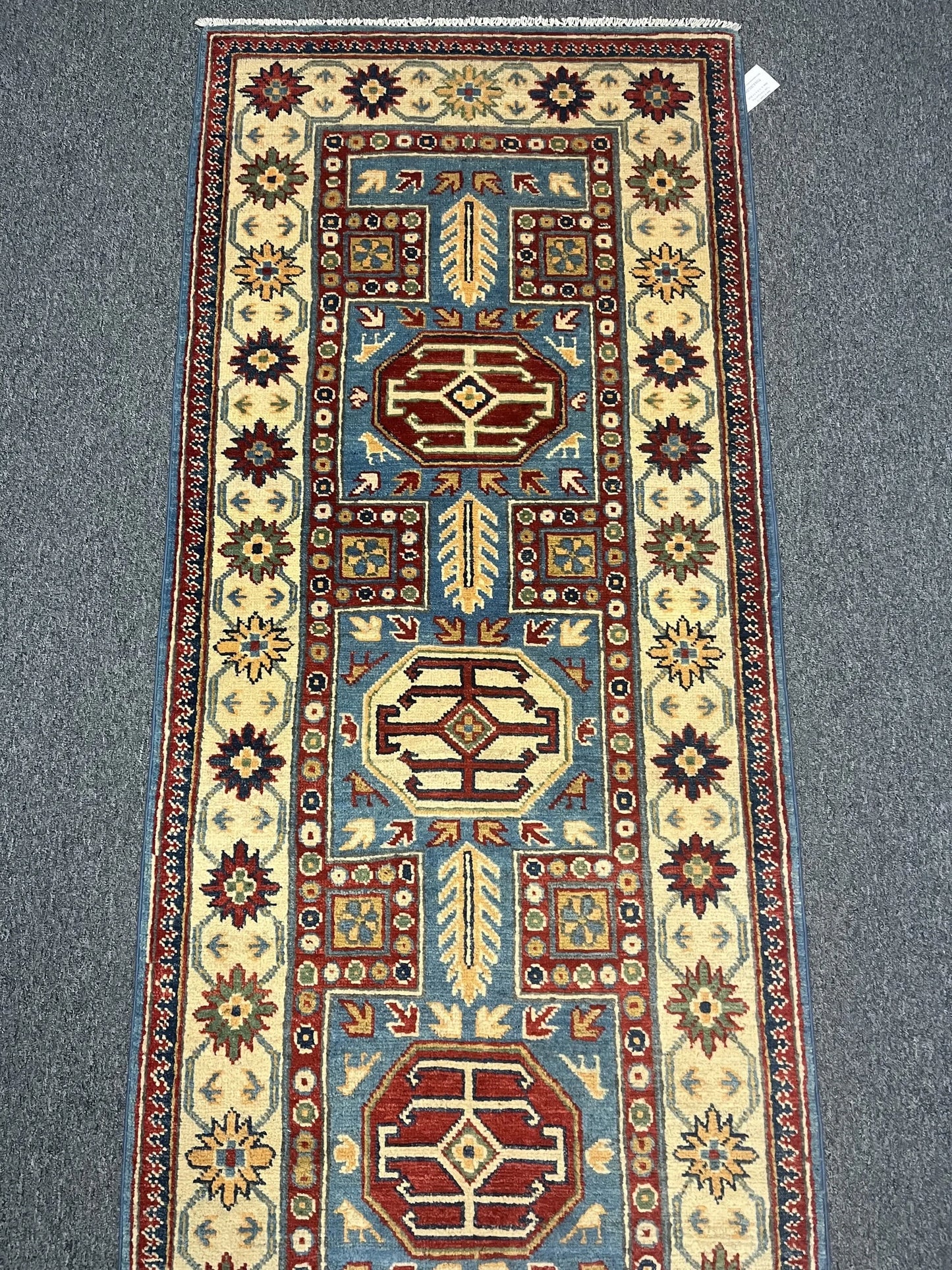 Kazak 2' 7"X10 Handmade Wool Runner Rug # 12488