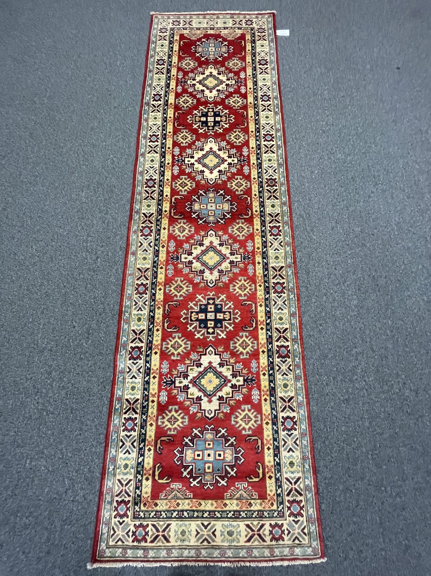 Kazak 2' 9"X10 Handmade Wool Runner Rug # 12504