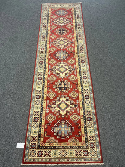 Kazak 2' 9"X10 Handmade Wool Runner Rug # 12504