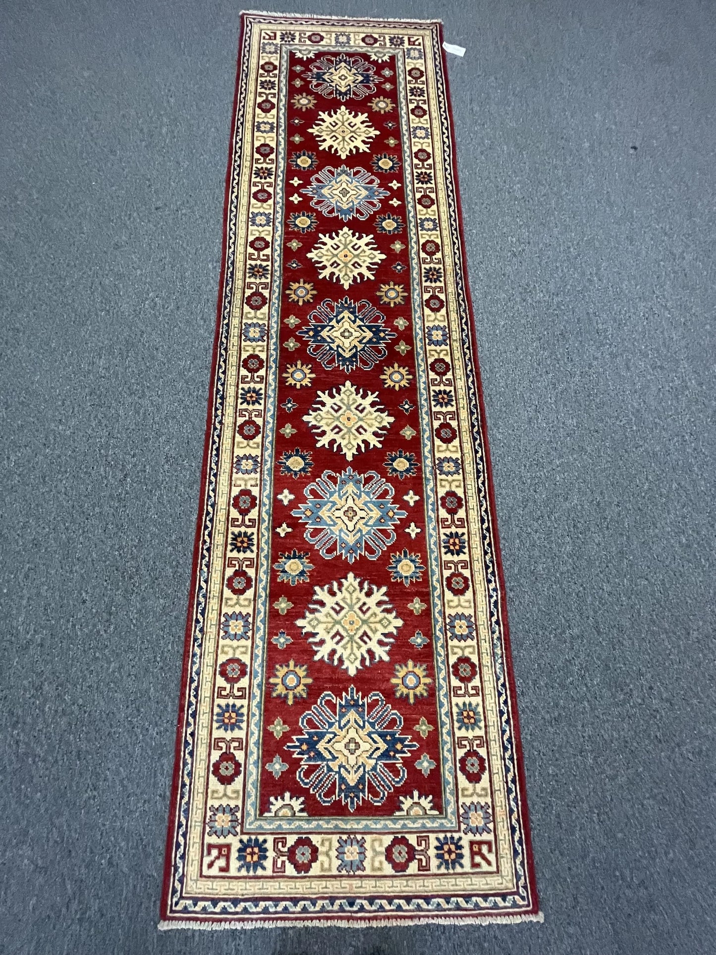 Kazak 2' 9"X10 Handmade Wool Runner Rug # 12491