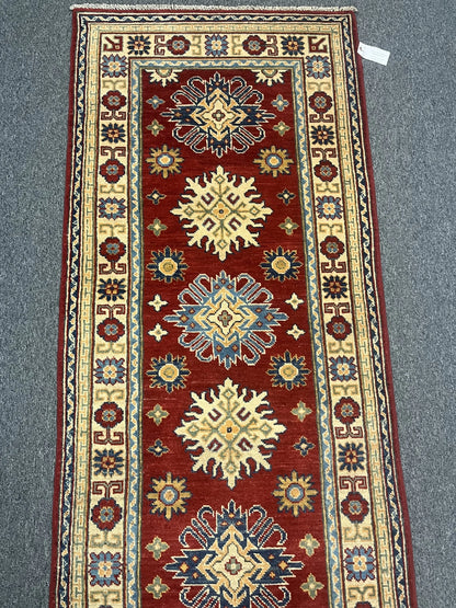 Kazak 2' 9"X10 Handmade Wool Runner Rug # 12491