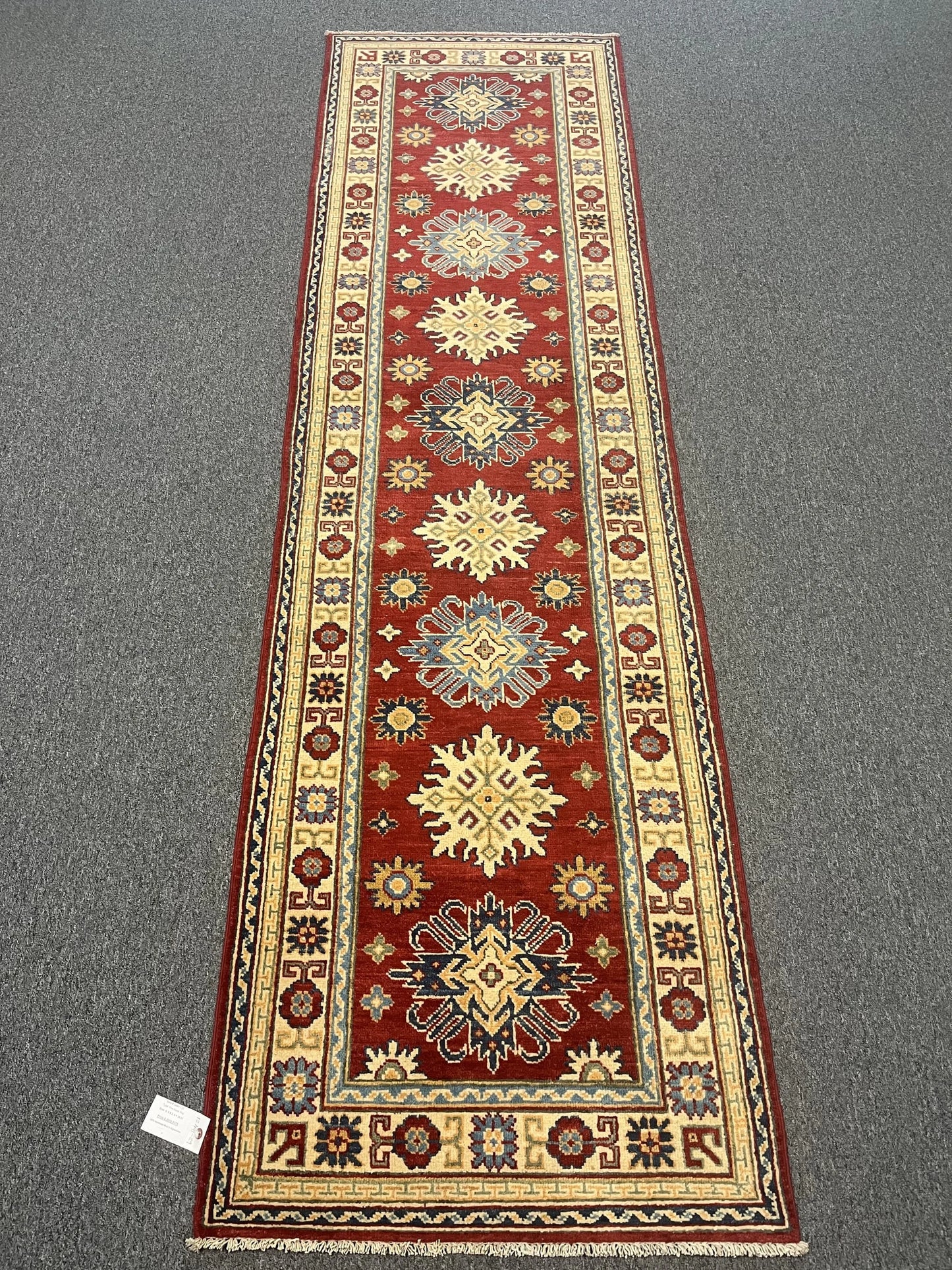 Kazak 2' 9"X10 Handmade Wool Runner Rug # 12491