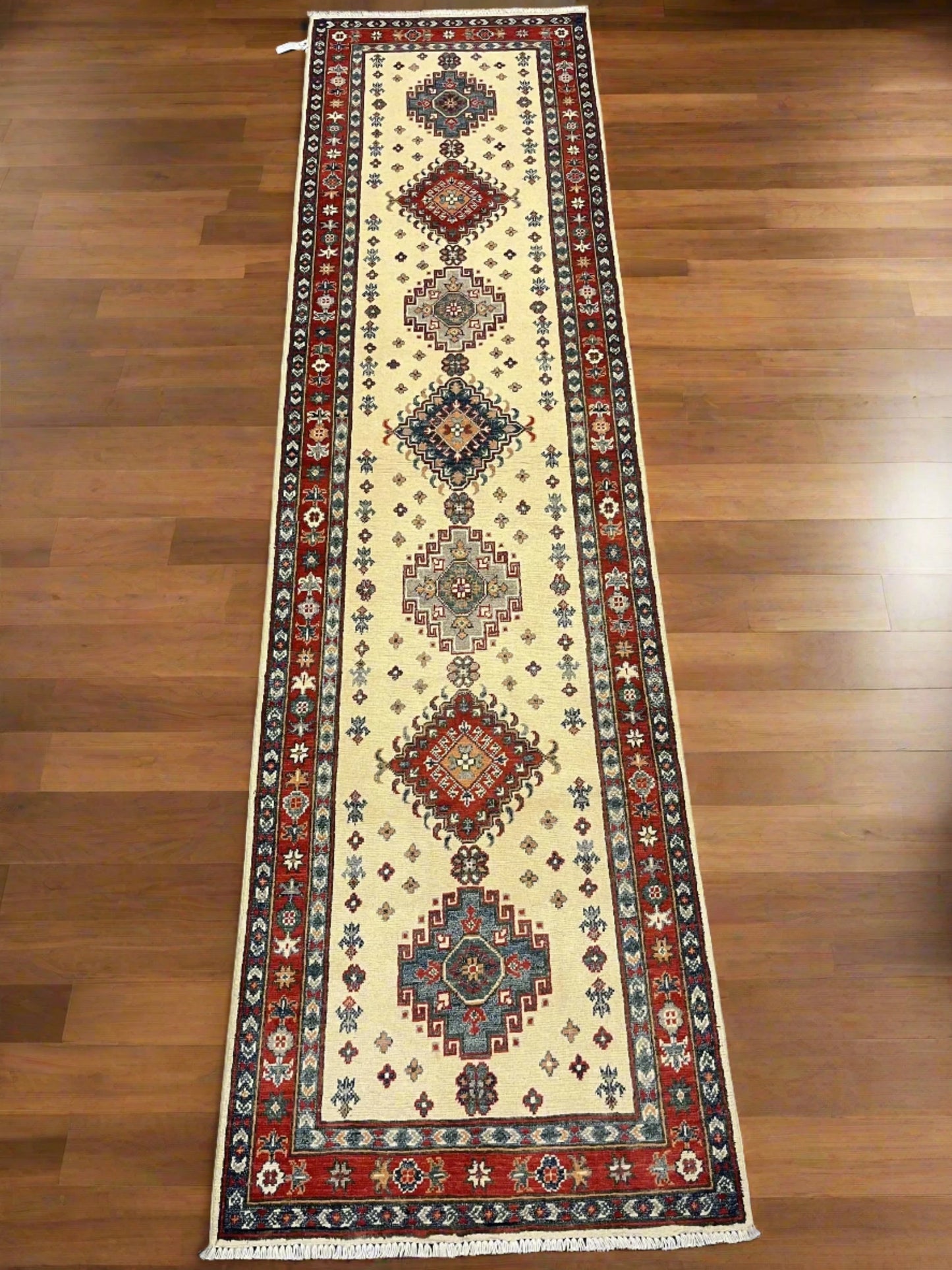 Kazak 2' 8"X10 Handmade Wool Runner Rug # 12660