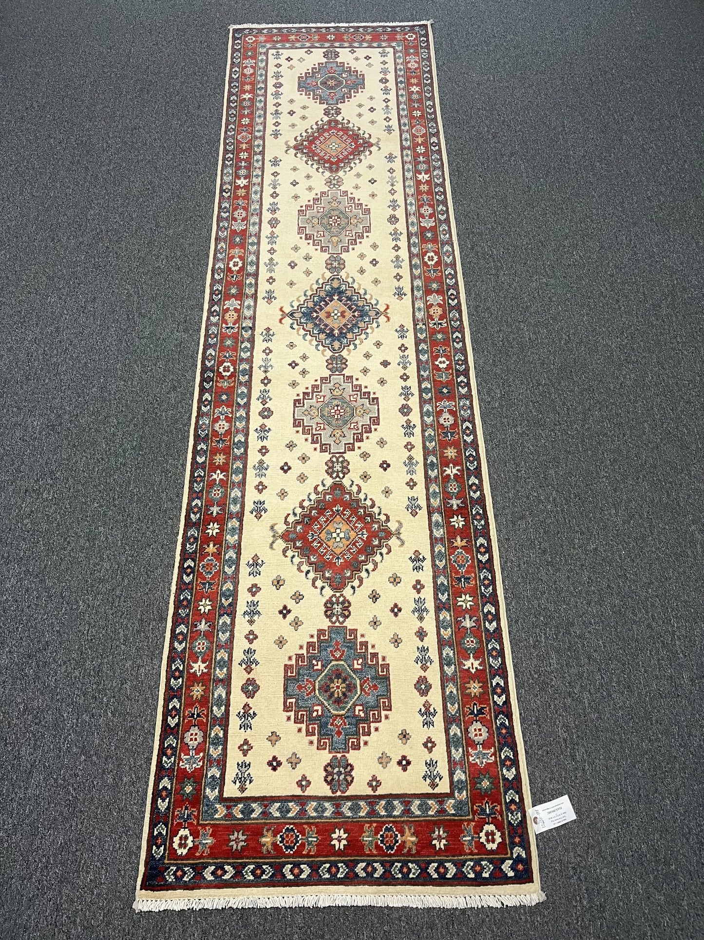 Kazak 2' 8"X10 Handmade Wool Runner Rug # 12660