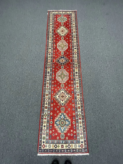 Kazak 2' 5"X10 Handmade Wool Runner Rug # 12656