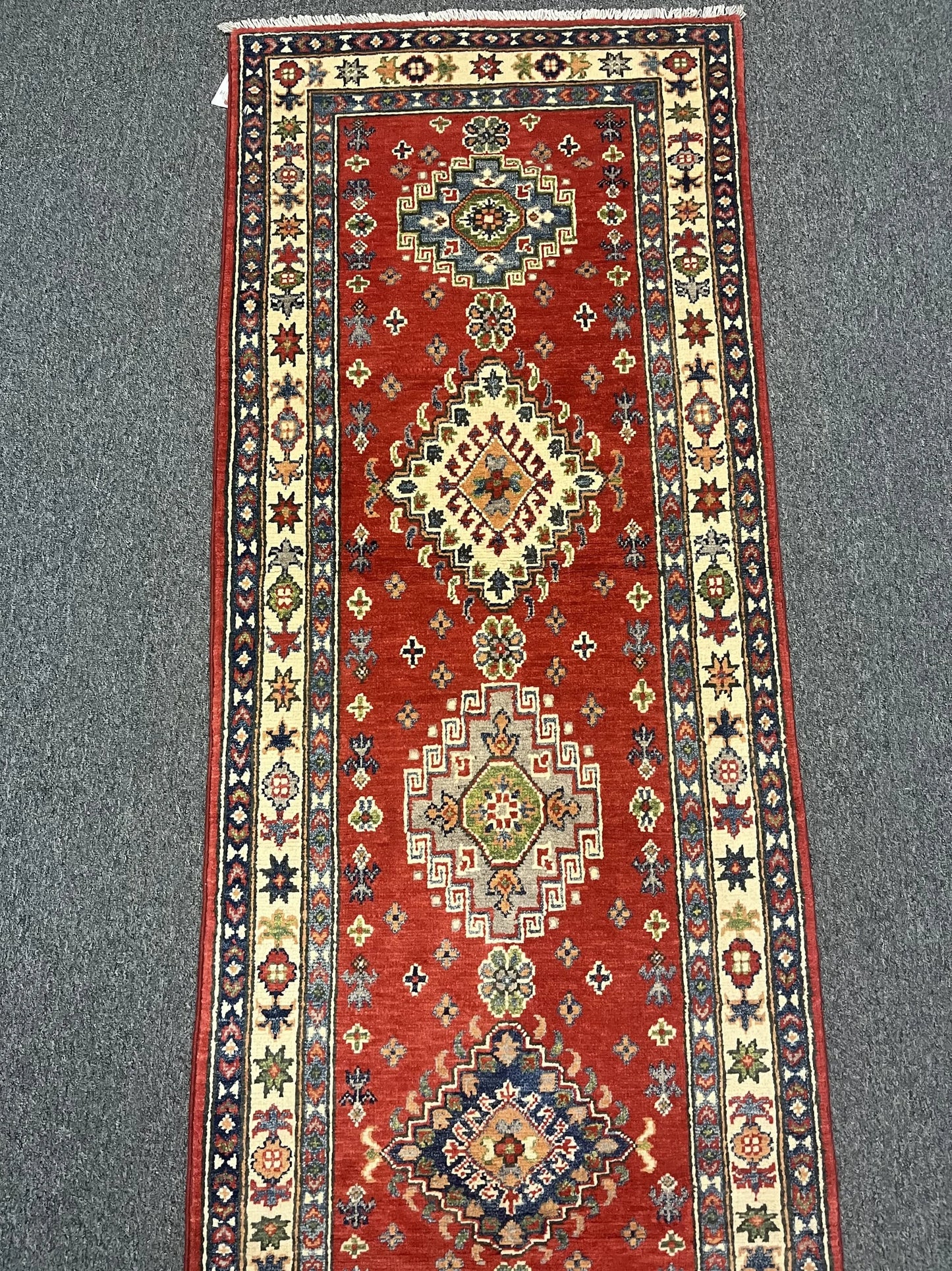 Kazak 2' 5"X10 Handmade Wool Runner Rug # 12656