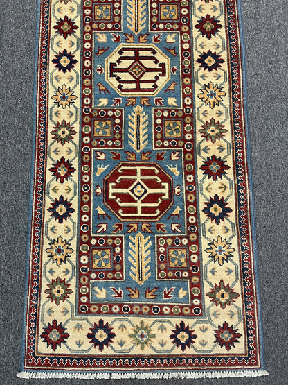 Kazak 2' 6"X10 Handmade Wool Runner Rug # 12731