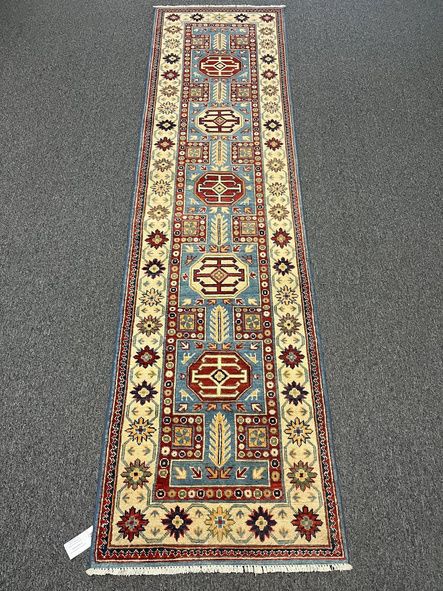 Kazak 2' 6"X10 Handmade Wool Runner Rug # 12731