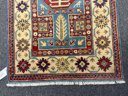 Kazak 2' 6"X10 Handmade Wool Runner Rug # 12731