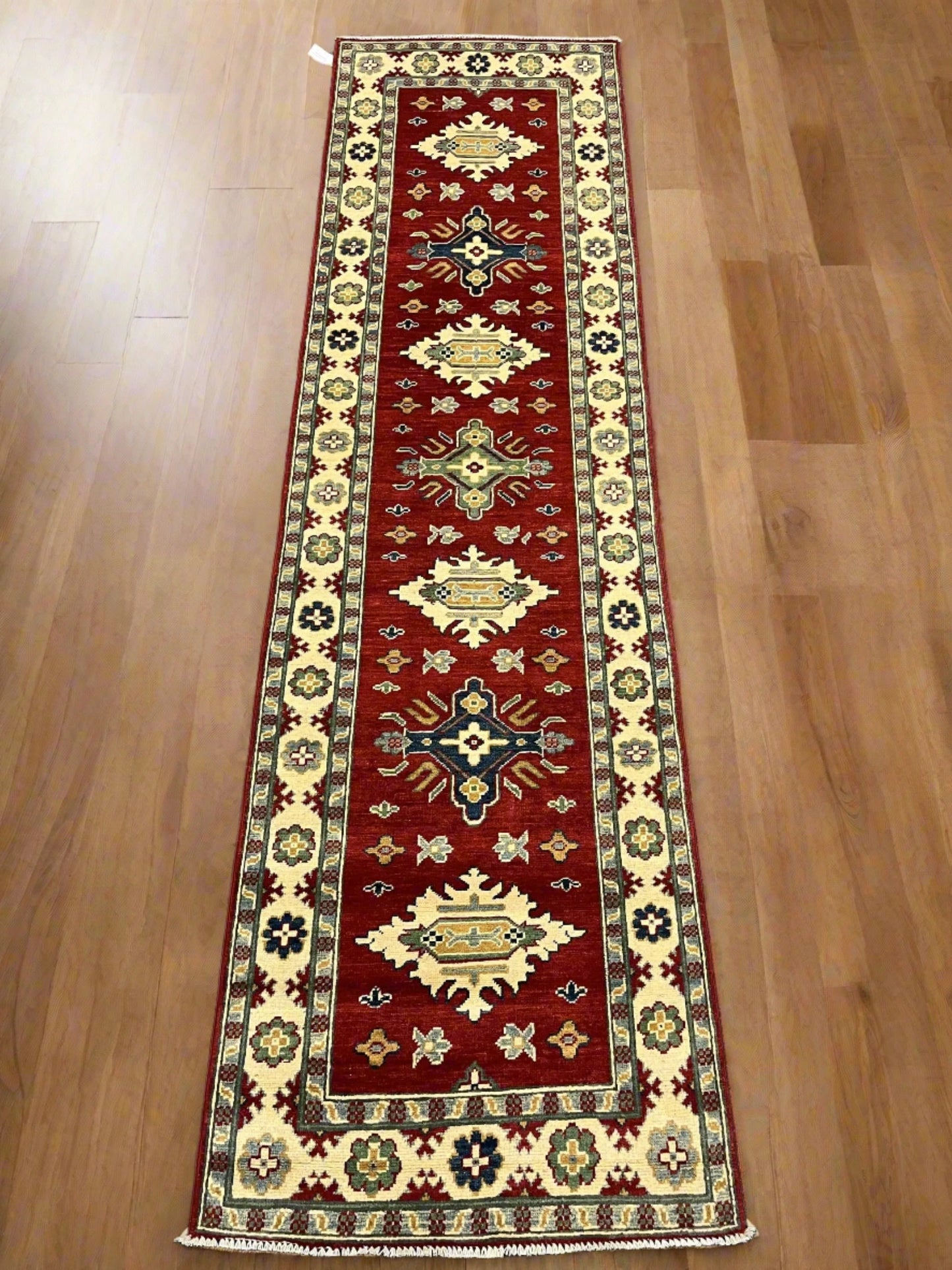 Kazak 2' 7"X10 Handmade Wool Runner Rug # 12494