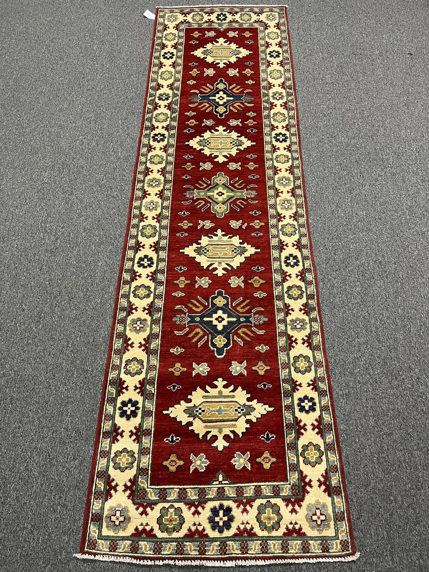 Kazak 2' 7"X10 Handmade Wool Runner Rug # 12494