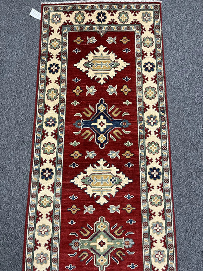 Kazak 2' 7"X10 Handmade Wool Runner Rug # 12494