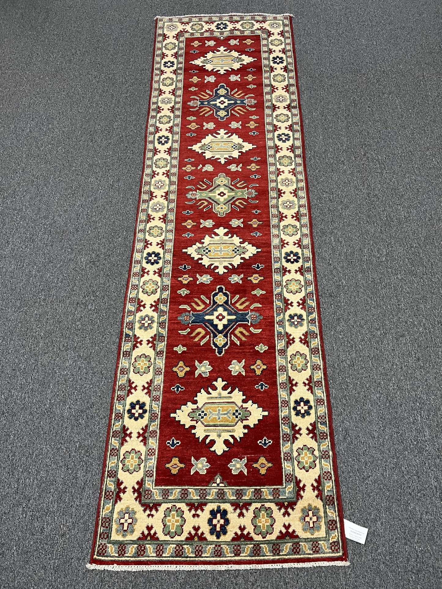 Kazak 2' 7"X10 Handmade Wool Runner Rug # 12494