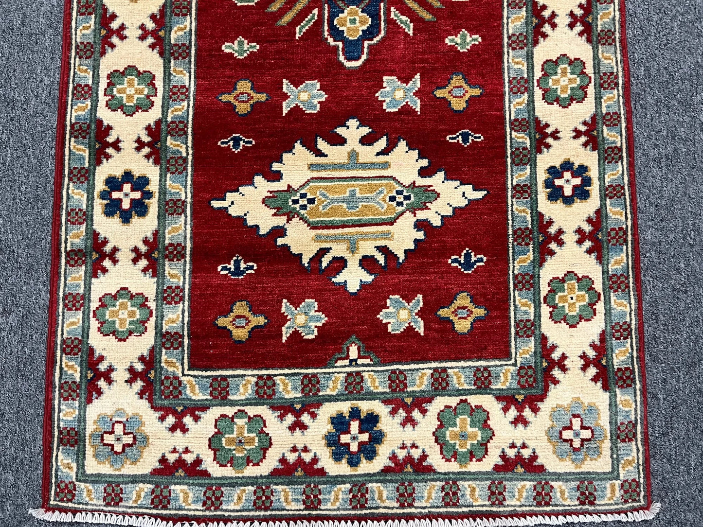 Kazak 2' 7"X10 Handmade Wool Runner Rug # 12494