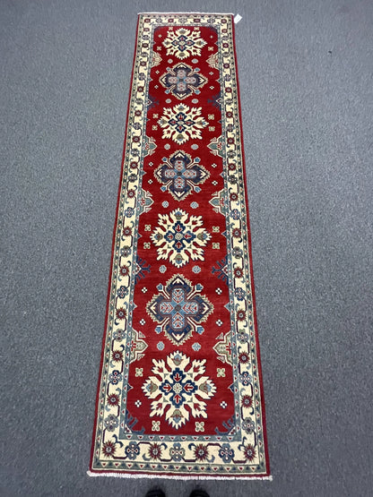 Kazak 2' 7"X10 Handmade Wool Runner Rug # 12496