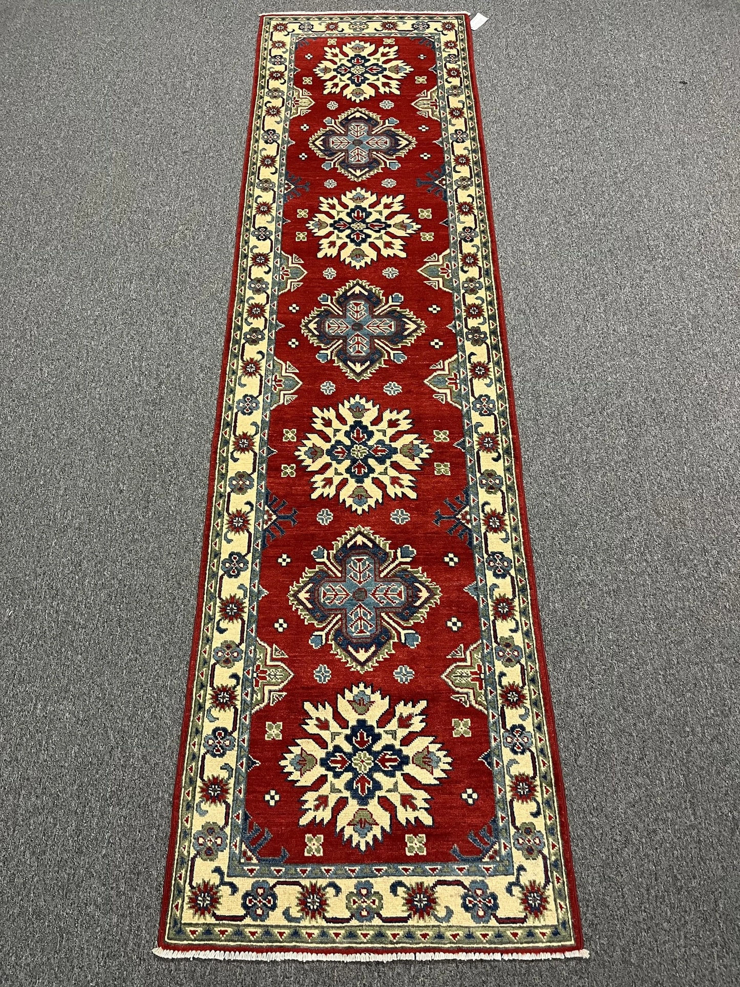 Kazak 2' 7"X10 Handmade Wool Runner Rug # 12496