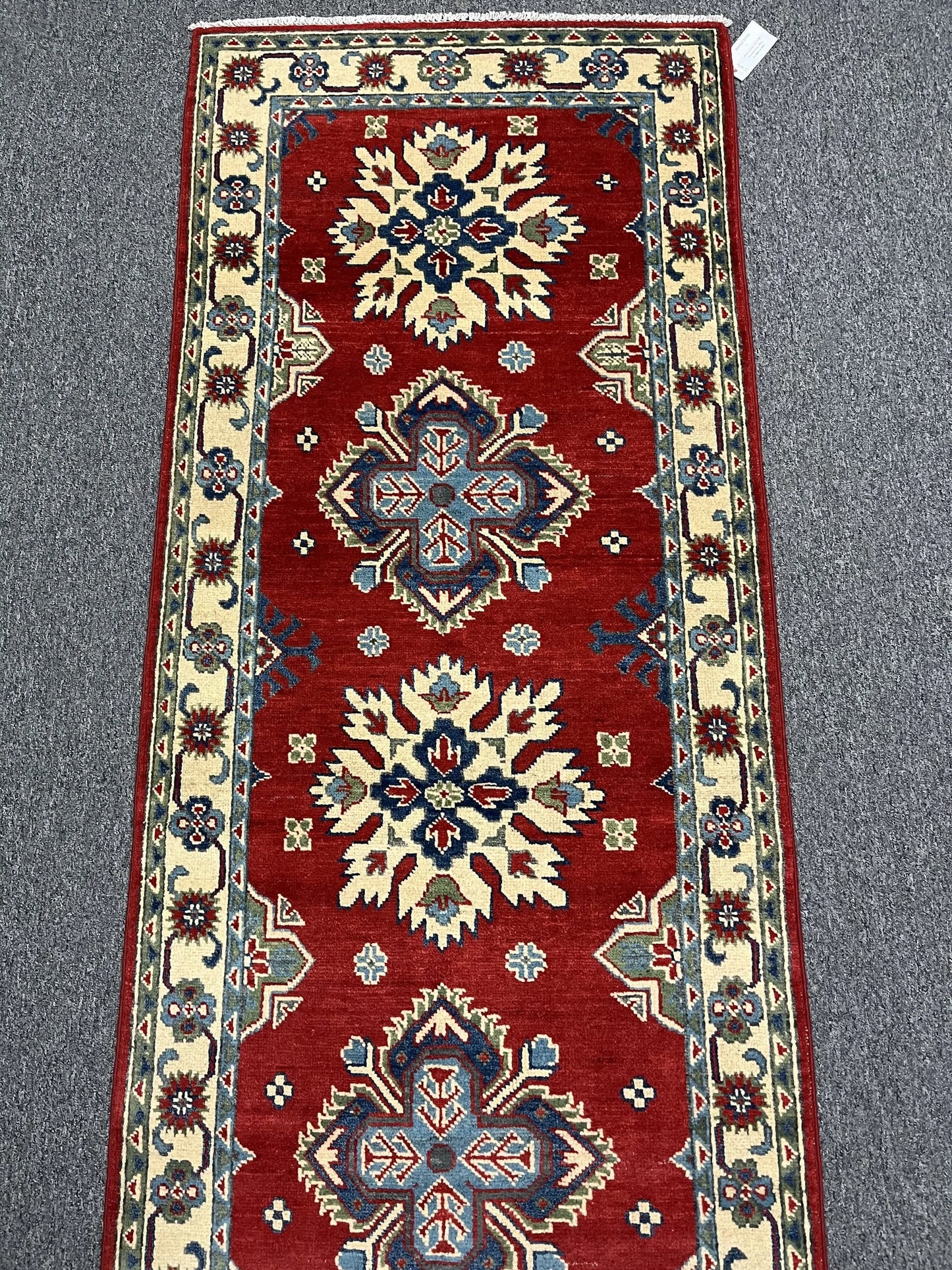 Kazak 2' 7"X10 Handmade Wool Runner Rug # 12496