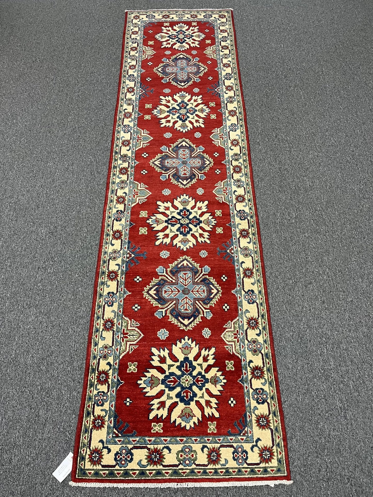 Kazak 2' 7"X10 Handmade Wool Runner Rug # 12496