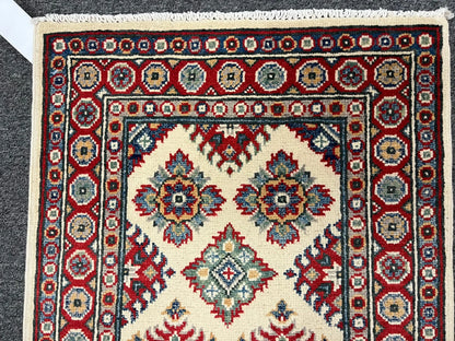 2' X 3' Fine Kazak Handmade Wool Rug # 12645