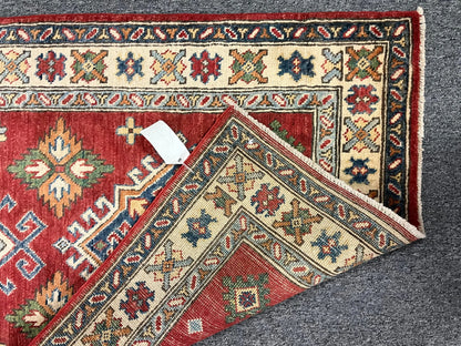 Hallway Runner 10 ft Kazak Handmade Wool Rug # 9400