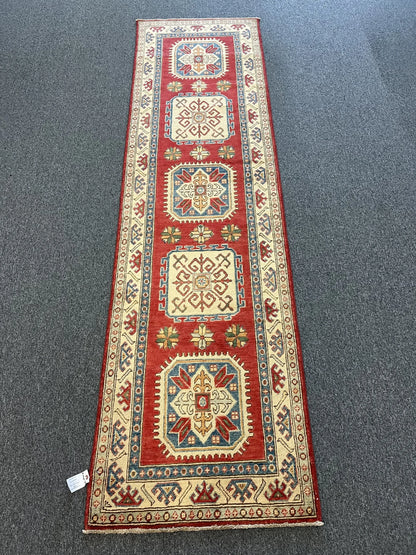 Kazak Tribal 2' 7"X10' Handmade Wool Runner Rug # 10033