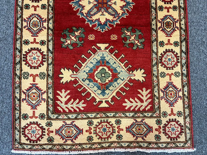 Hallway Runner 9 ft  Kazak Handmade Wool Rug # 9950