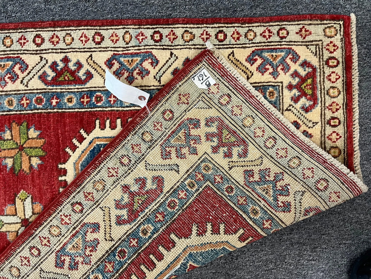 Kazak Tribal 2' 7"X10' Handmade Wool Runner Rug # 9949