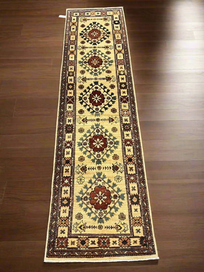 Kazak 2' 7"X10 Handmade Wool Runner Rug # 9005