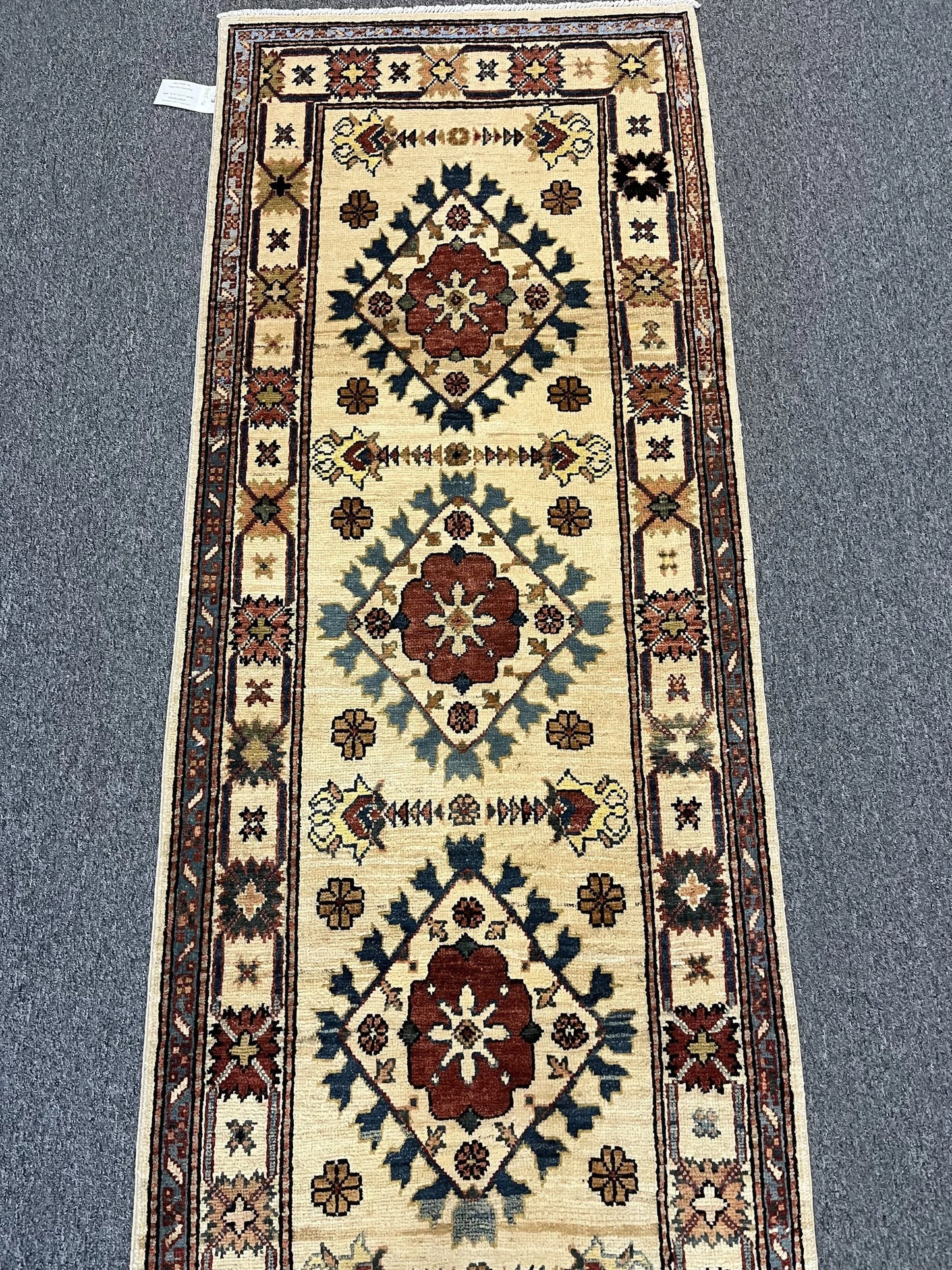 Kazak 2' 7"X10 Handmade Wool Runner Rug # 9005