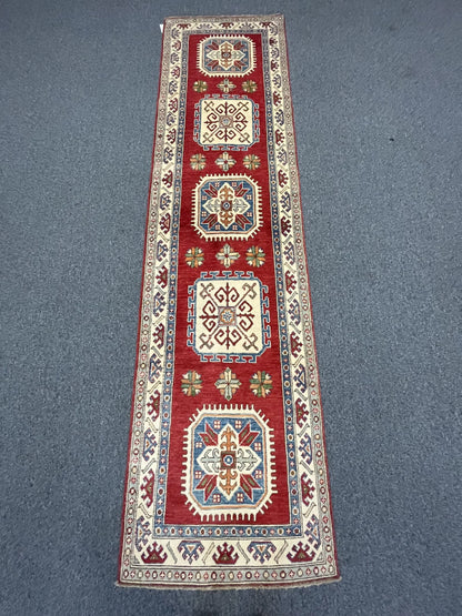 2' 8" X 10' Kazak Handmade Wool Hallway Runner # 9939