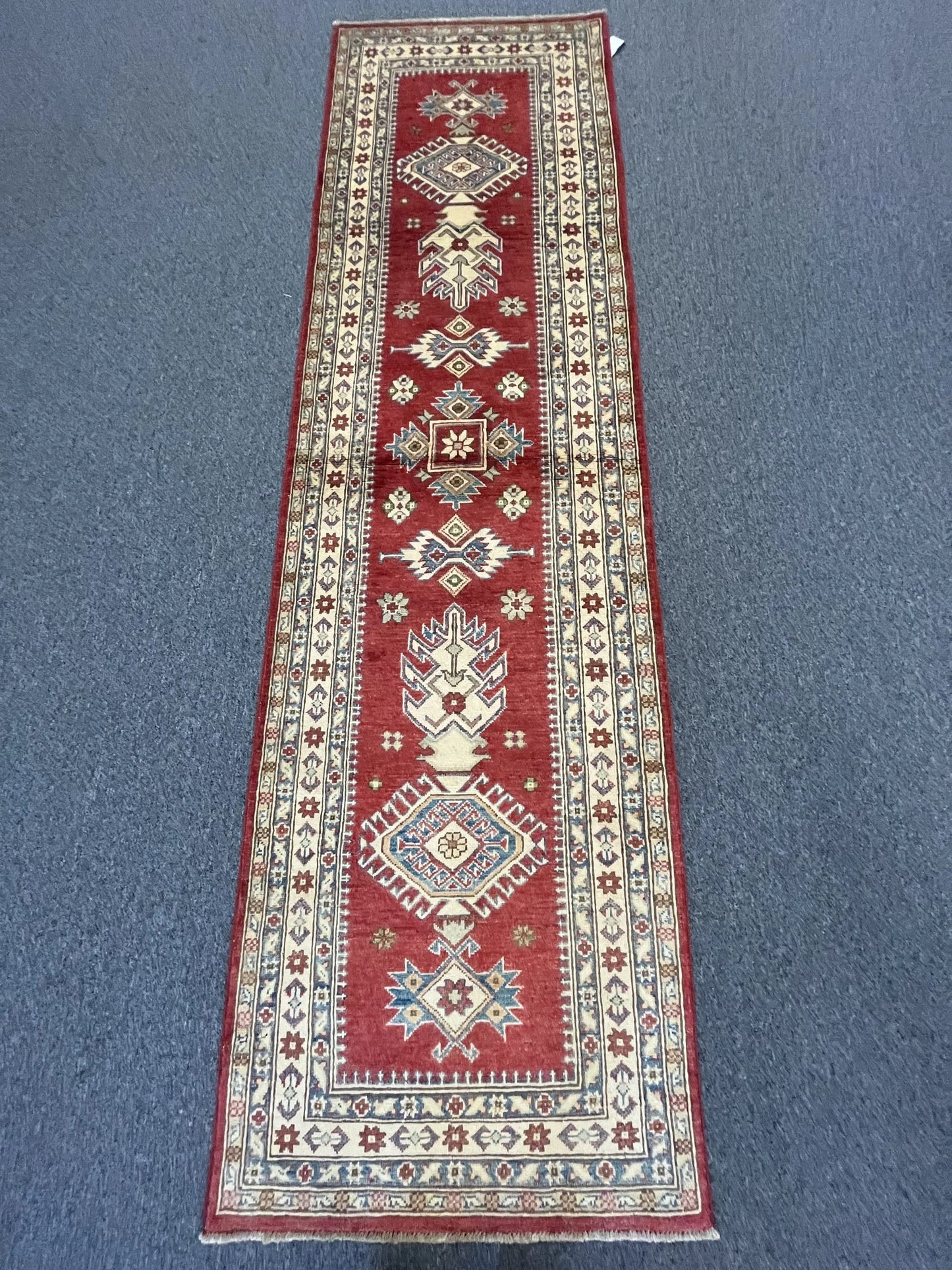 Kazak 2' 8"X10 Handmade Wool Runner Rug # 9947