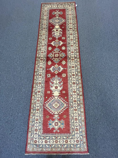 Kazak 2' 8"X10 Handmade Wool Runner Rug # 9947