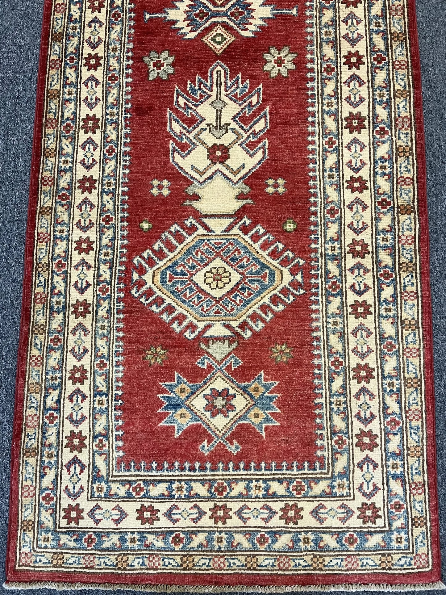 Kazak 2' 8"X10 Handmade Wool Runner Rug # 9947