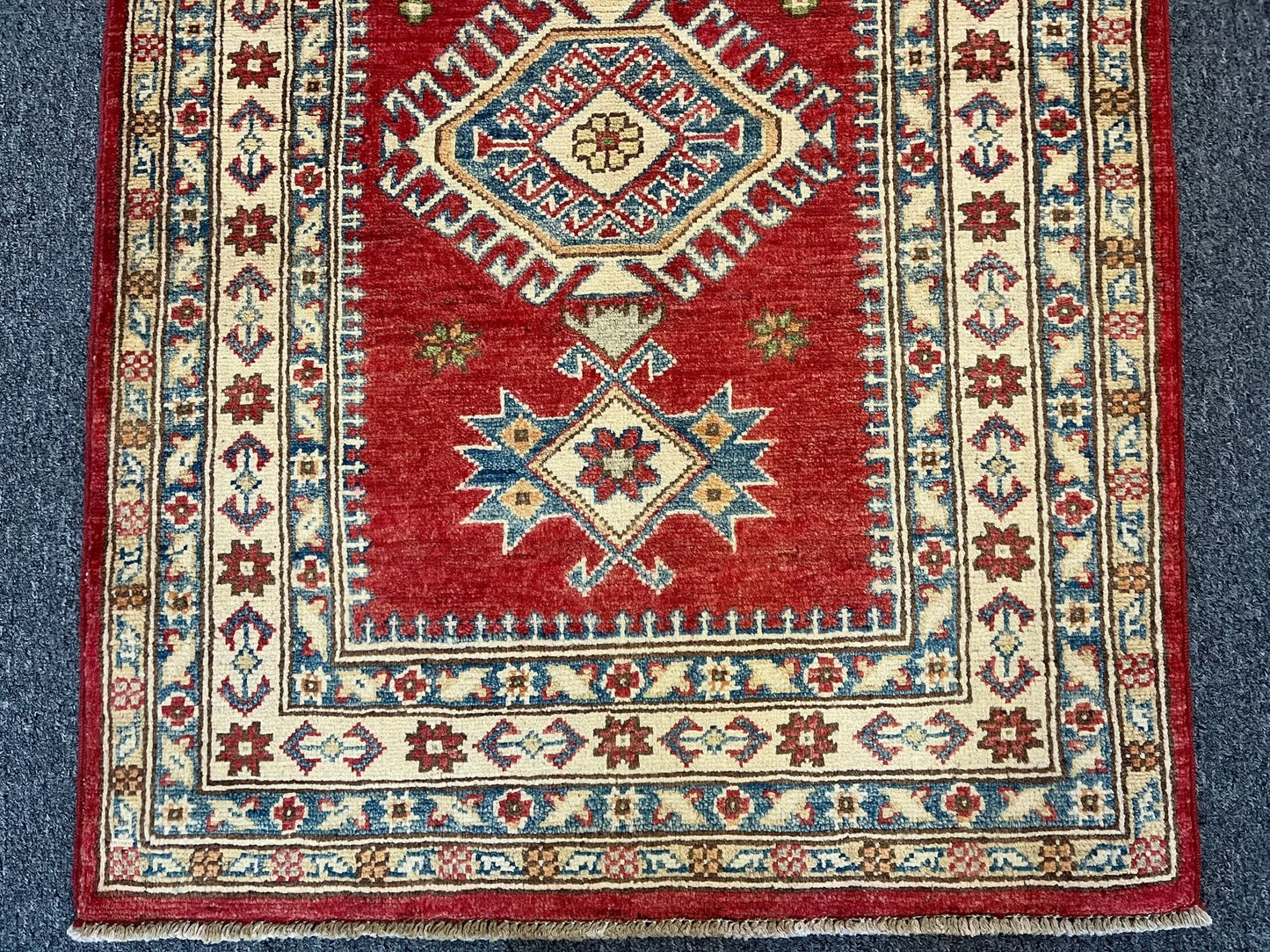 Kazak 2' 8"X10 Handmade Wool Runner Rug # 9947