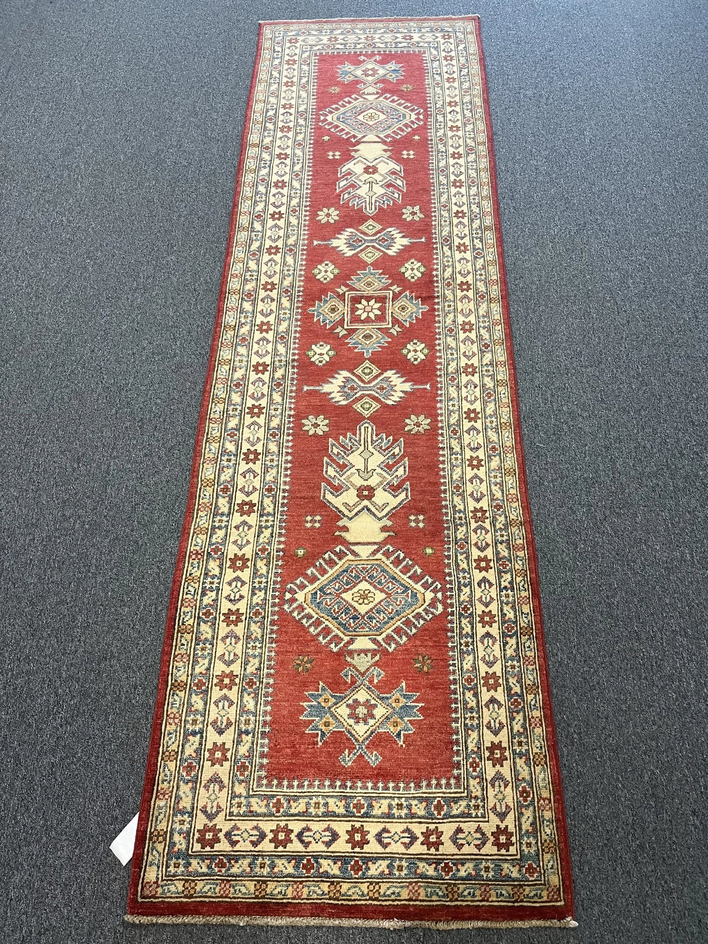 Kazak 2' 8"X10 Handmade Wool Runner Rug # 9947