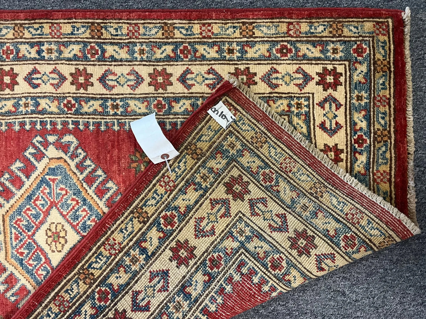 Kazak 2' 8"X10 Handmade Wool Runner Rug # 9947