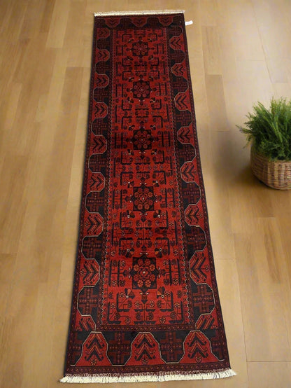 Khal Mohammadi 2'8"X10 Handmade Wool Runner Rug # 12003