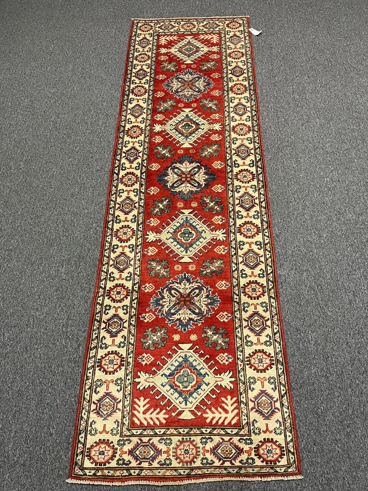 2' 9"X9' Kazak Handmade Wool Runner Rug # 10782