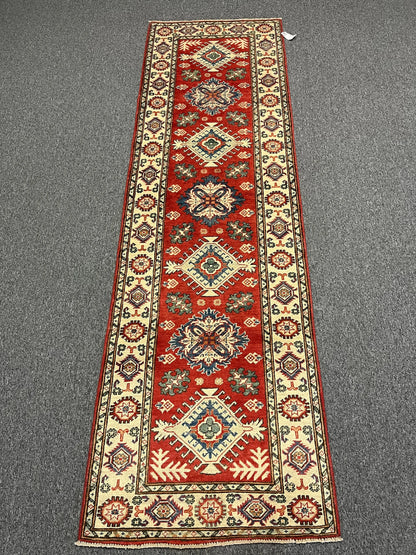 2' 9"X9' Kazak Handmade Wool Runner Rug # 10782