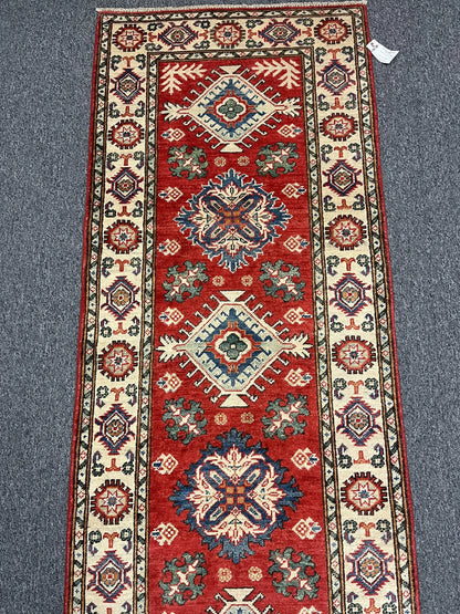 2' 9"X9' Kazak Handmade Wool Runner Rug # 10782