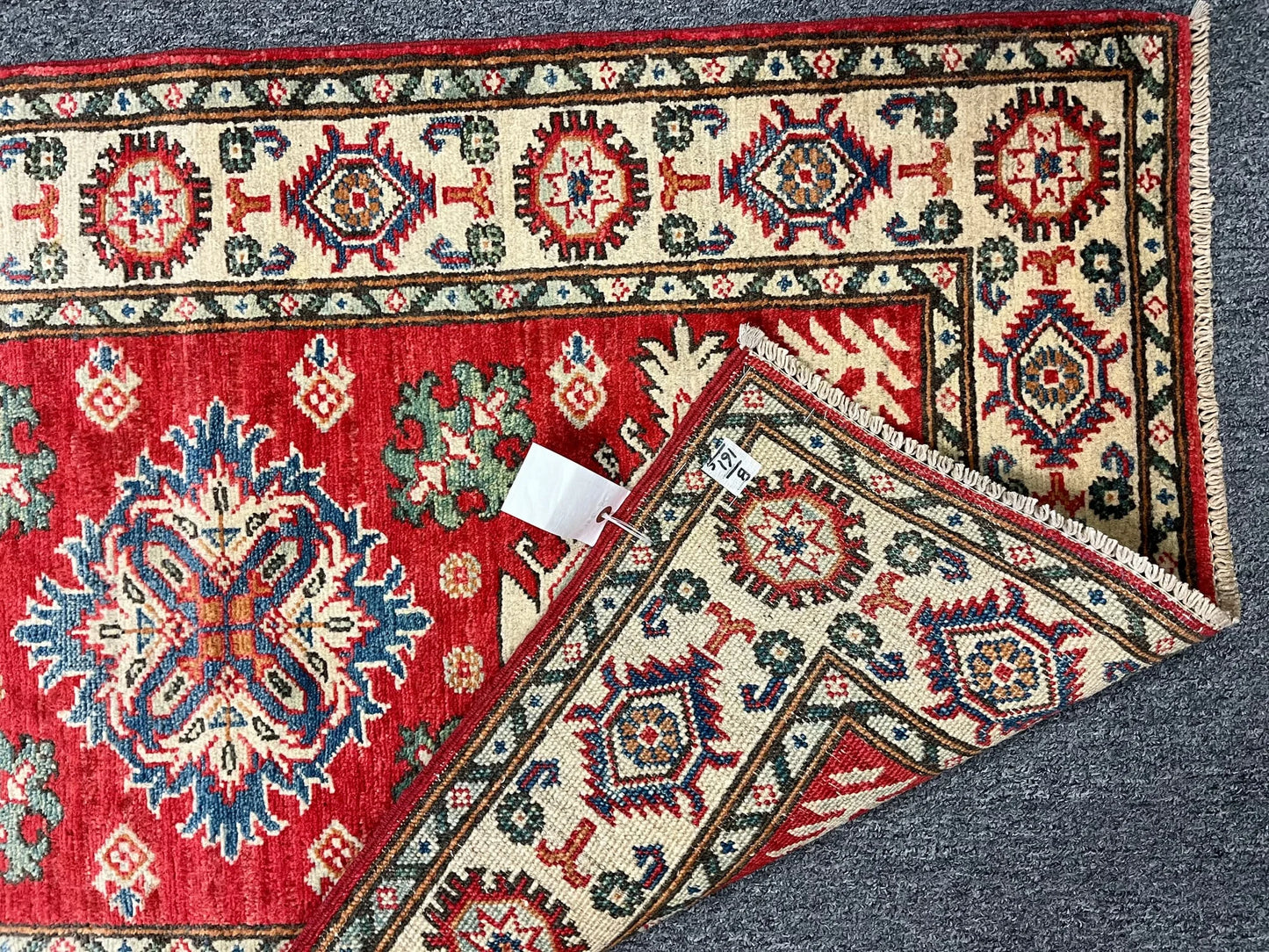 2' 9"X9' Kazak Handmade Wool Runner Rug # 10782