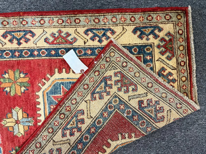 Kazak 2' 9"X10' Handmade Wool Runner Rug # 9944