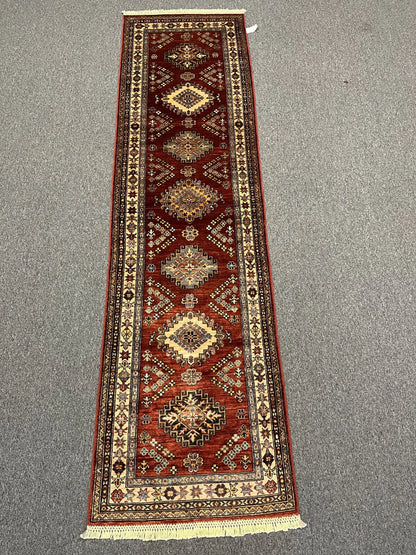 Runner 2' 6”X 10’ Super Kazak Handmade Wool Rug # 12103