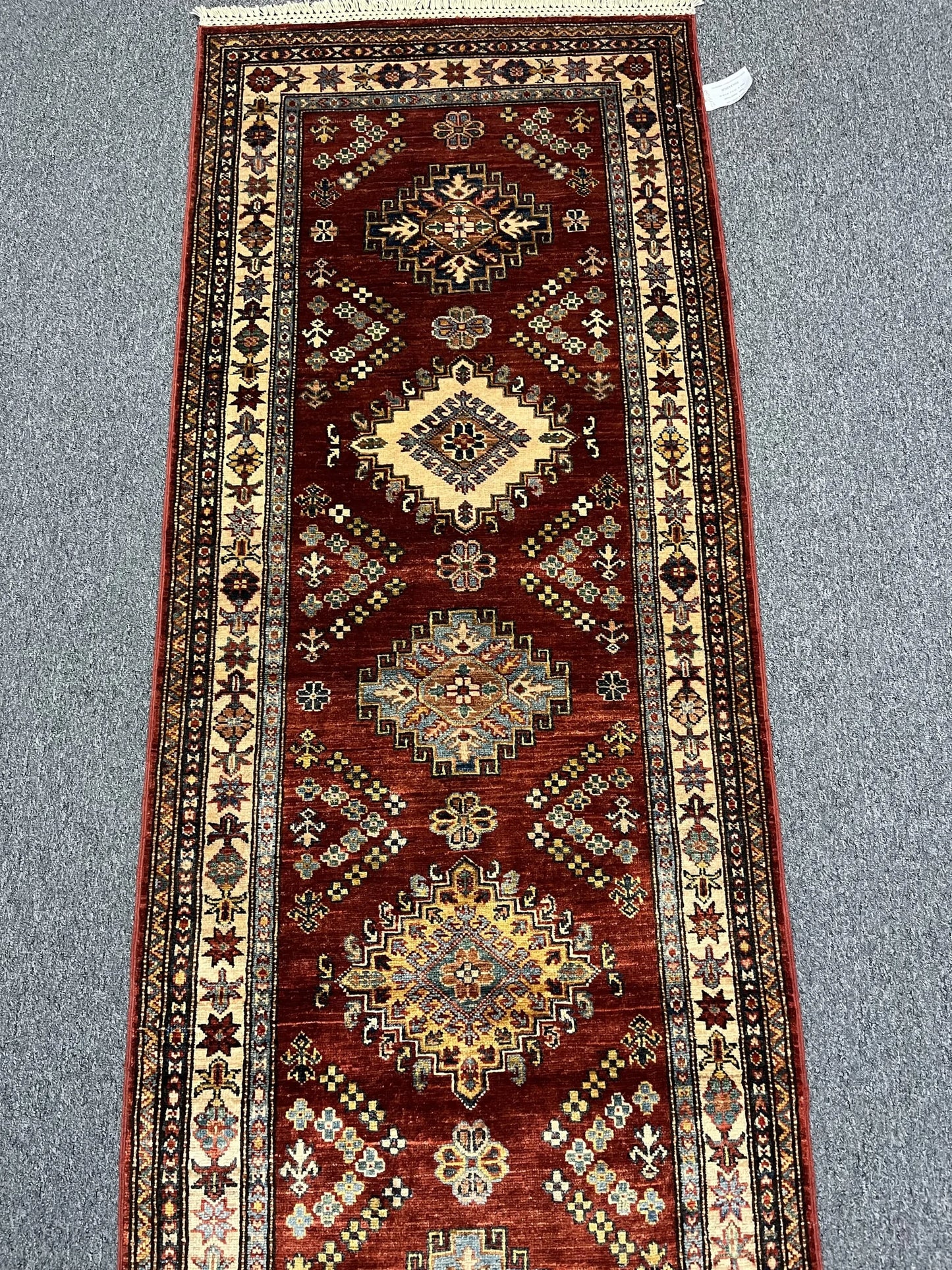 Runner 2' 6”X 10’ Super Kazak Handmade Wool Rug # 12103