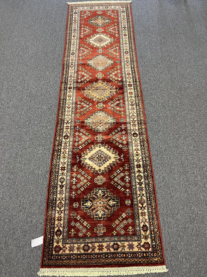 Runner 2' 6”X 10’ Super Kazak Handmade Wool Rug # 12103