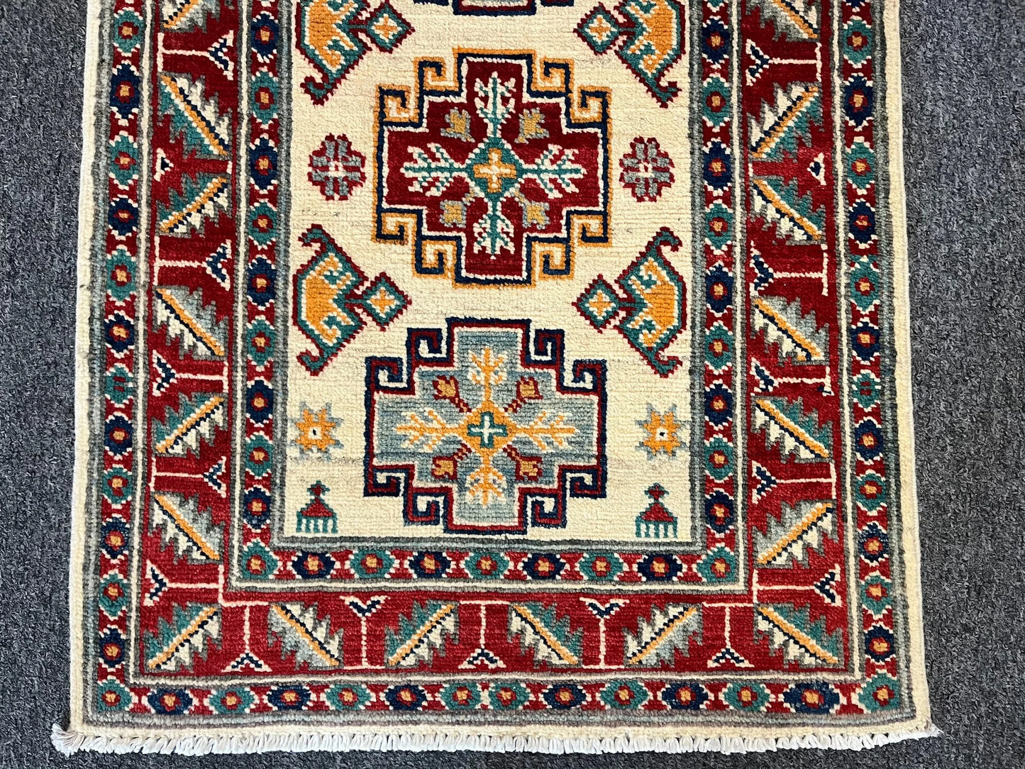 2' X 3' Fine Kazak Handmade Wool Rug # 12633